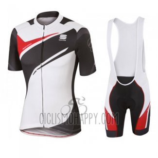 Sportful Cycling Jersey Bib Short 2016 Men Short Sleeve White and Black
