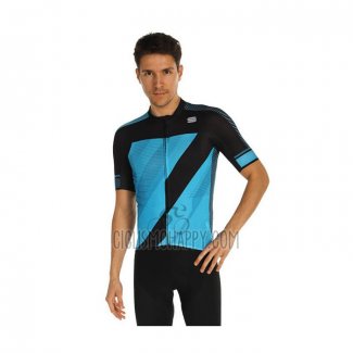 Sportful Cycling Jersey Bib Short 2021 Men Short Sleeve Blue Black