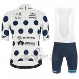 Tour Down Under Cycling Jersey Bib Short 2019 Men Short Sleeve Blue White
