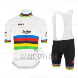UCI Mondo Campione Segafredo Cycling Jersey Bib Short 2020 Men Short Sleeve Zanetti