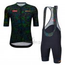 Vuelta Espana Cycling Jersey Bib Short 2022 Men Short Sleeve Black Green