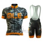 ALE Cycling Jersey Bib Short 2016 Men Short Sleeve Orange and Gray