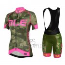 ALE Cycling Jersey Bib Short 2017 Women Short Sleeve Camouflage