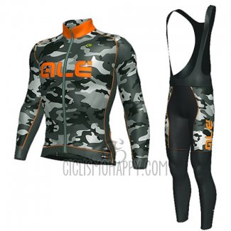 ALE Cycling Jersey Bib Tight 2016 Men Long Sleeve Orange and Black