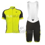 ALE Excel Cycling Jersey Bib Short 2017 Men Short Sleeve Light Yellow