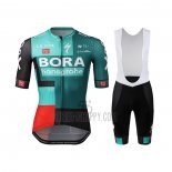 Bora-Hansgrone Cycling Jersey Bib Short 2022 Short Sleeve Green Red
