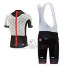 Castelli Aero Race Cycling Jersey Bib Short 2017 Men Short Sleeve White and Black