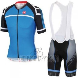 Castelli Cycling Jersey Bib Short 2016 Men Short Sleeve Black and Blue