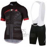 Castelli Cycling Jersey Bib Short 2016 Men Short Sleeve Black and Gray