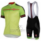 Castelli Cycling Jersey Bib Short 2016 Men Short Sleeve Yellow and Green
