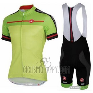 Castelli Cycling Jersey Bib Short 2016 Men Short Sleeve Yellow and Green