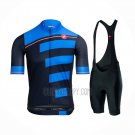 Castelli Cycling Jersey Bib Short 2021 Men Short Sleeve Blue Black