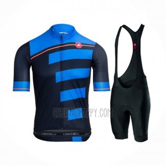 Castelli Cycling Jersey Bib Short 2021 Men Short Sleeve Blue Black