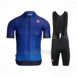 Castelli Cycling Jersey Bib Short 2021 Men Short Sleeve Bright Blue