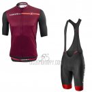 Castelli Cycling Jersey Bib Short 2021 Men Short Sleeve Dark Red