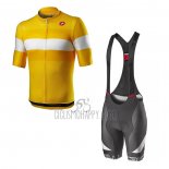 Castelli Cycling Jersey Bib Short 2021 Men Short Sleeve Yellow