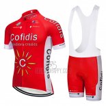 Cofidis Cycling Jersey Bib Short 2018 Short Sleeve Red and White