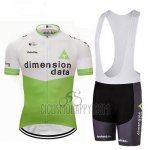 Dimension Data Cycling Jersey Bib Short 2018 Short Sleeve White and Green