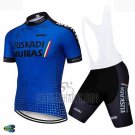 Euskadi Murias Cycling Jersey Bib Short 2019 Men Short Sleeve Blue