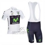 Movistar Lider Cycling Jersey Bib Short 2013 Men Short Sleeve White