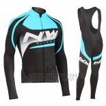 Northwave Cycling Jersey Bib Tight 2019 Men Long Sleeve Sky Blue White Black