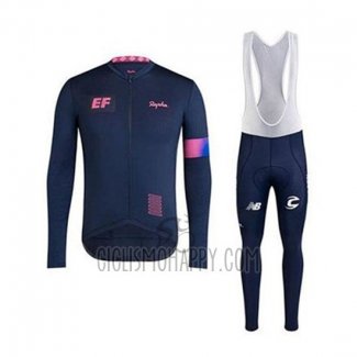 Rapha Cycling Jersey Bib Tight 2020 Men Long Sleeve Dark Blue