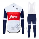 Segafredo Zanetti Cycling Jersey Bib Tight 2020 Long Sleeve White Red