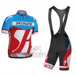 Specialized Cycling Jersey Bib Short 2016 Men Short Sleeve Sky Blue and Red