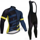 Specialized Cycling Jersey Bib Tight 2019 Men Long Sleeve Black Blue Yellow