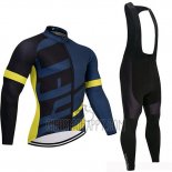 Specialized Cycling Jersey Bib Tight 2019 Men Long Sleeve Black Blue Yellow