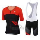 Sportful Cycling Jersey Bib Short 2017 Men Short Sleeve Red and Black