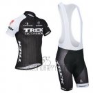 Trek Factory Racing Cycling Jersey Bib Short 2014 Short Sleeve Black and White