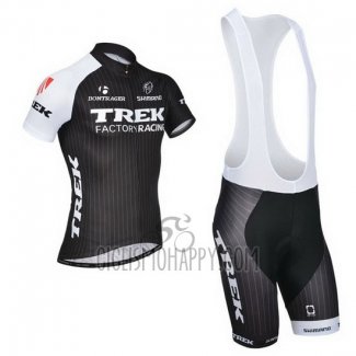 Trek Factory Racing Cycling Jersey Bib Short 2014 Short Sleeve Black and White