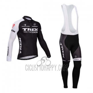 Trek Factory Racing Cycling Jersey Bib Tight 2014 Long Sleeve Black and White