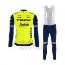 Trek Segafredo Cycling Jersey Bib Tight 2020 Long Sleeve Green Black
