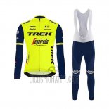 Trek Segafredo Cycling Jersey Bib Tight 2020 Long Sleeve Green Black