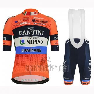 Vini Fantini Cycling Jersey Bib Short 2019 Men Short Sleeve Orange01