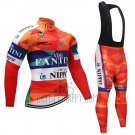 Vini Fantini Cycling Jersey Bib Tight 2019 Men Long Sleeve Orange