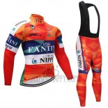 Vini Fantini Cycling Jersey Bib Tight 2019 Men Long Sleeve Orange