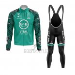 Vital Concept-bb Hotels Cycling Jersey Bib Tight 2020 Men Long Sleeve White Green