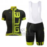 ALE Cycling Jersey Bib Short 2017 Men Short Sleeve Black and Green