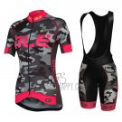 ALE Cycling Jersey Bib Short 2017 Women Short Sleeve Camouflage Pink