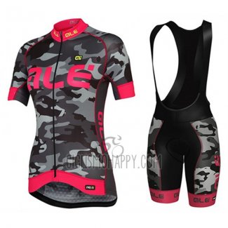 ALE Cycling Jersey Bib Short 2017 Women Short Sleeve Camouflage Pink