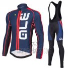 ALE Cycling Jersey Bib Tight 2016 Men Long Sleeve Blue and Red