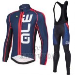 ALE Cycling Jersey Bib Tight 2016 Men Long Sleeve Blue and Red