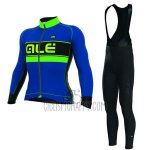ALE Cycling Jersey Bib Tight 2017 Men Long Sleeve Bering Blue and Green