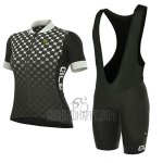 ALE Excel Bolas Cycling Jersey Bib Short 2017 Women Short Sleeve Black and White