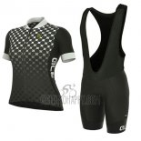 ALE Excel Bolas Cycling Jersey Bib Short 2017 Women Short Sleeve Black and White