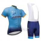 Astana Cycling Jersey Bib Short 2018 Short Sleeve Dark Blue
