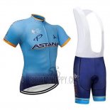 Astana Cycling Jersey Bib Short 2018 Short Sleeve Dark Blue